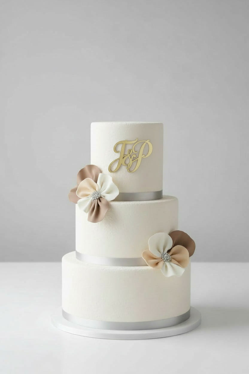Wedding Cake Topper Personalized Name or Initials | Custom Wedding Cake Toppers Modern Script
