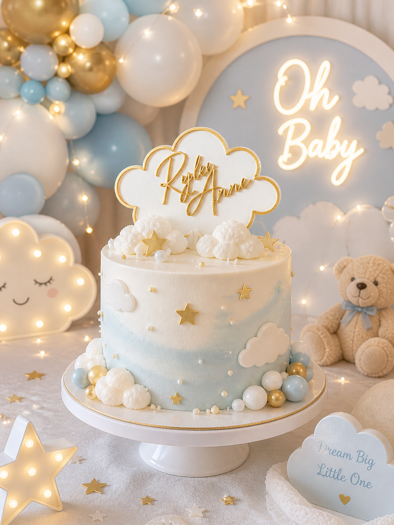 Cloud Cake Topper for Baby Showers & Birthdays
