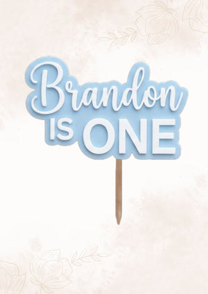 Custom Birthday Cake Topper – Personalized Name & Age Cake Decoration (Blue, Pink, Purple, Green, Tan)